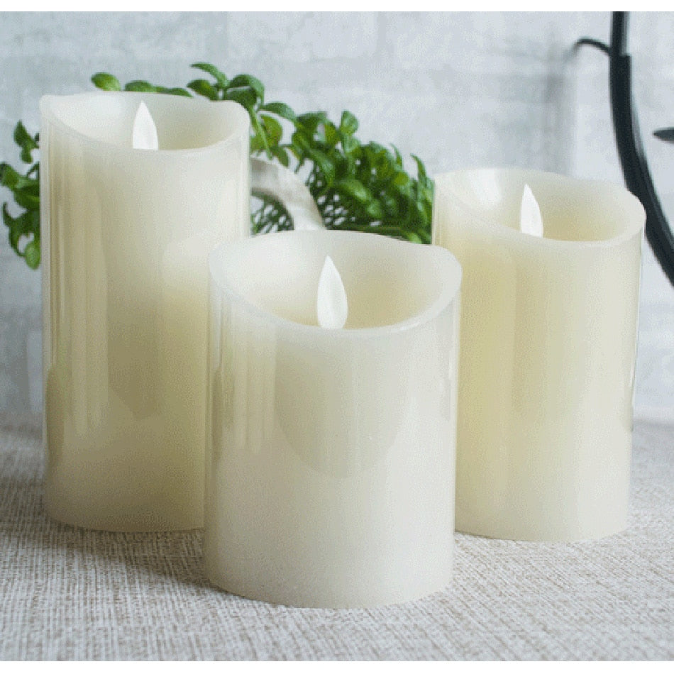 Bougie LED sans flamme avec télécommande- Décoration lumineuse à pile